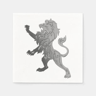 Silberner Königslöwe Serviette