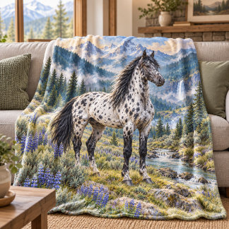 Silberner Leopard Appaloosa in Spring Valley Fleecedecke