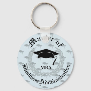 Silberner LorbeerWreath MBA-Abschluss Schlüsselanhänger