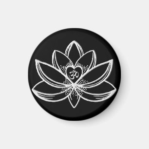 Silberner Lotus Magnet