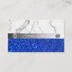 Silberner Marmor Blauer Diamant Coach Visitenkarte
