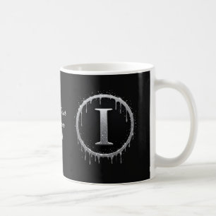 Silberner, mattierter Buchstabe I Kaffeetasse