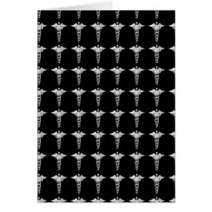 Silberner medizinischer Caduceus