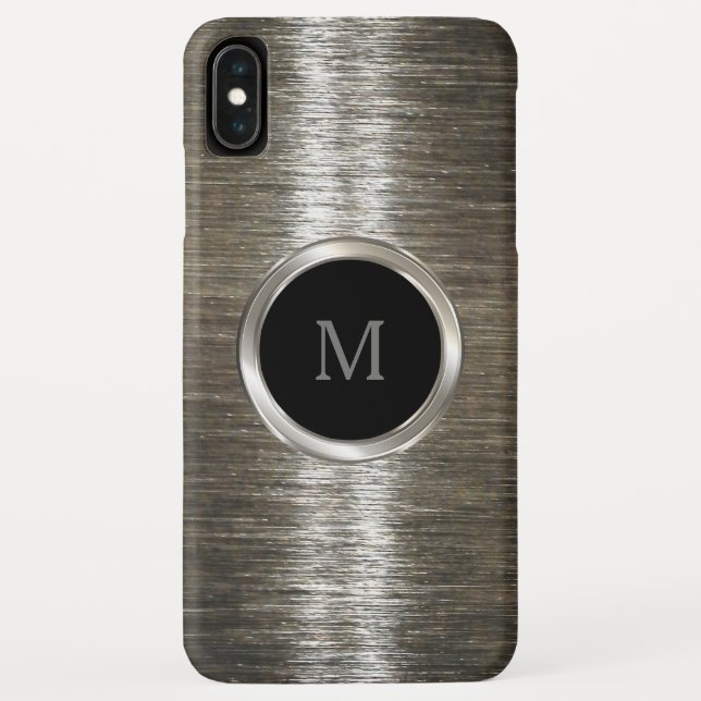 Silberner metallischer das Monogramm-Entwurf der Case-Mate iPhone Hülle (Rückseite)