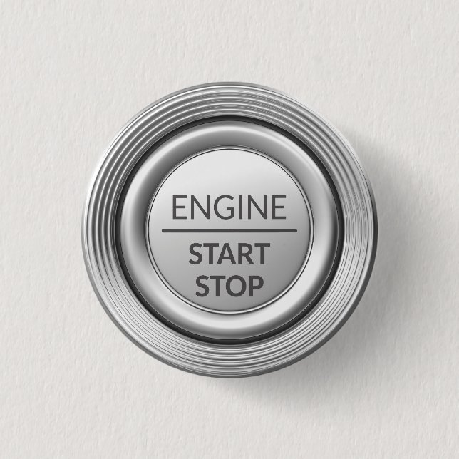 Silberner Motor-Start-Stopp-Knopf Button (Vorderseite)