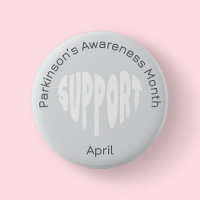 Silberner Parkinson-Bewusstseinsmonat-Button