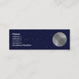 Silberner Schnee-Mond Mini Visitenkarte