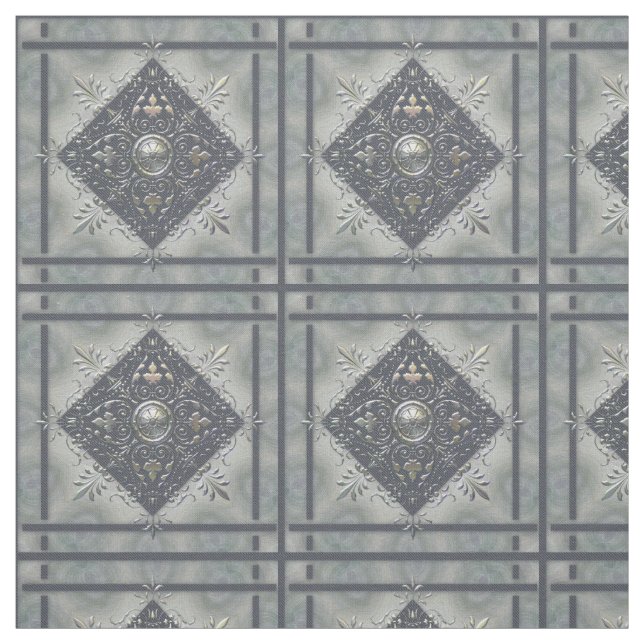 Silberner Schneeflocke-Denim-Blick Stoff (Muster)