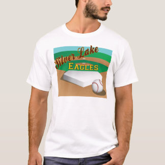 Silberner See-Baseball T-Shirt