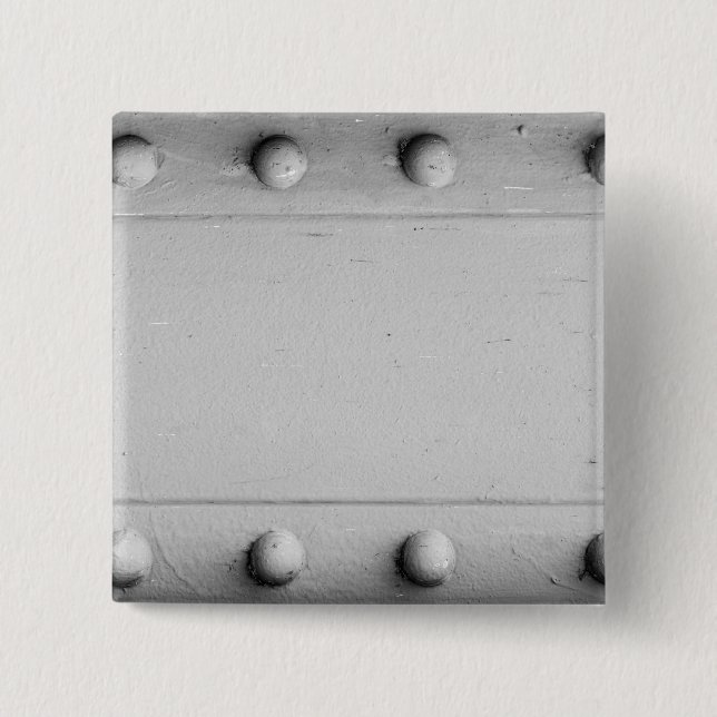 Silberner Stahlplan mit Bolzen Button (Vorderseite)