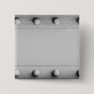 Silberner Stahlplan mit Bolzen Button
