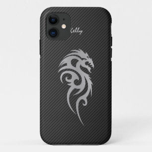 Silberner Stammes- Drache-Tätowierung iPhone 5 title_seo2