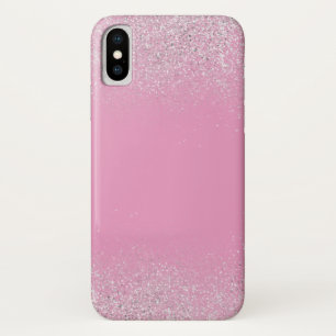 Silberner Staub und rosa Telefon-Kasten Case-Mate iPhone Hülle
