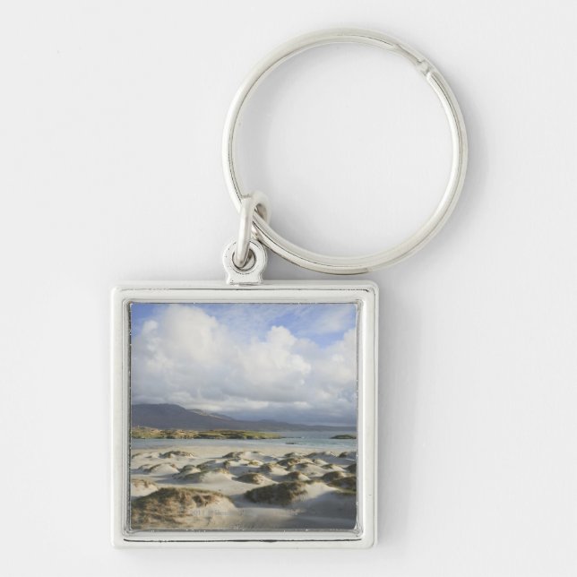 Silberner Strang-Strand Schlüsselanhänger (Vorne)