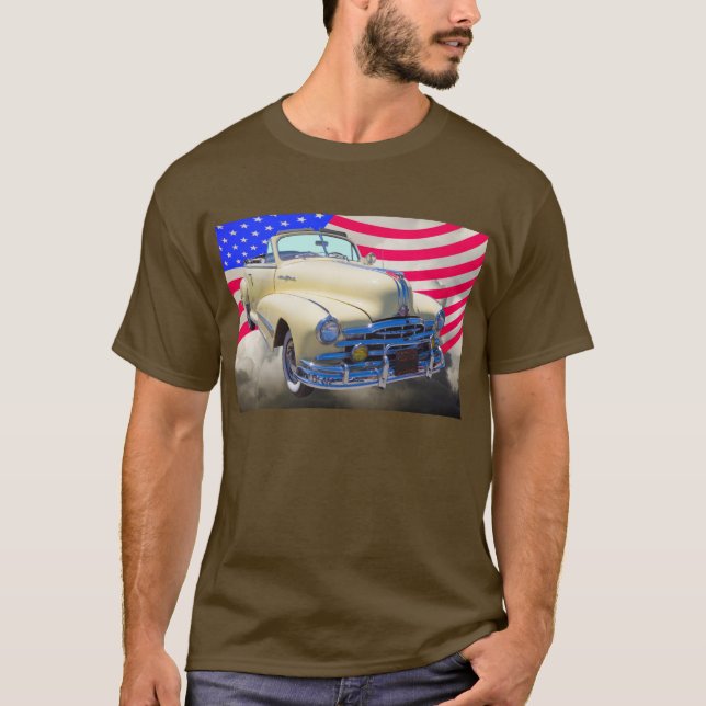 Silberner Streifen 1948 Pontiacs und Staat-Flagge T-Shirt (Vorderseite)