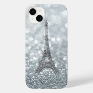 Silberner Turm-Zauber Glitzer-Schein-Paris Eiffel Case-Mate iPhone 14 Plus Hülle