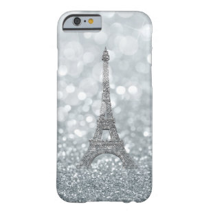 Silberner Turm-Zauber Glitzer-Schein-Paris Eiffel Barely There iPhone 6 Hülle