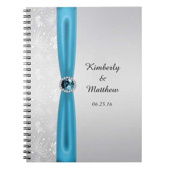 Silbernes aquamarines notizblock (Vorderseite)