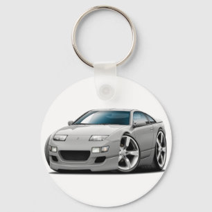 Silbernes Auto Nissans 300ZX Schlüsselanhänger