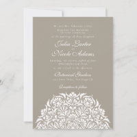 Silbernes, blasses Taupe, traumhafte florale Manda