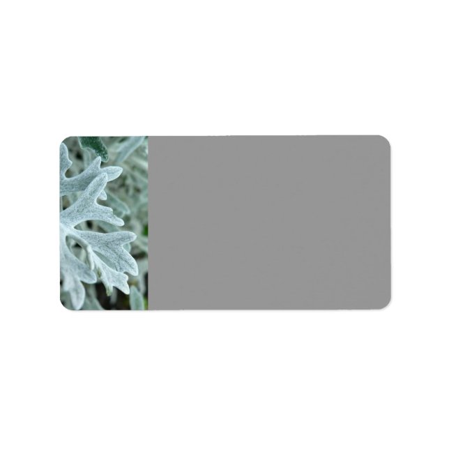 SILBERNES BLATT ADRESSAUFKLEBER (Vorne)