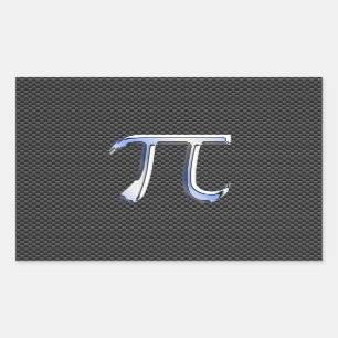 Silbernes Chrom mag PU-Symbol auf Rechteckiger Aufkleber
