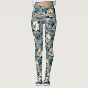 Silbernes Crossfit-Garten Eden Blumengeschenke für Leggings