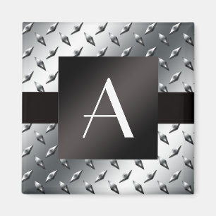Silbernes Diamant-Stahlplattenmuster des Magnet