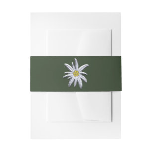Silbernes Edelweiss Einladungsbanderole