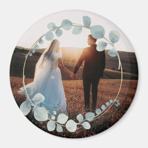 Silbernes Eukalyptus-Foto-Magnet Magnet