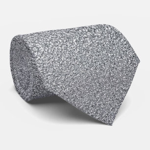 Silbernes falsches Glitter + Seide Luxus Gentlem Krawatte