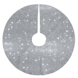 Silbernes Glitzer-Schein-Metallmetallischer Blick Polyester Weihnachtsbaumdecke