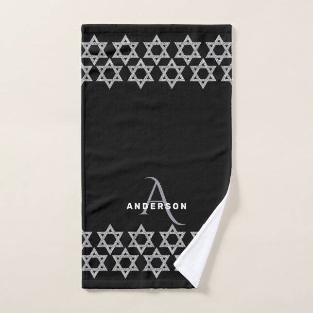 Silbernes Goldmagen- davidmonogramm Netilat Handtuch (Handtuch)