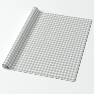Silbernes Grau-Gingham-Packpapier Geschenkpapier