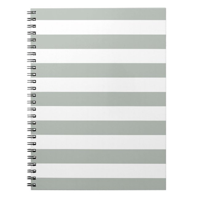 Silbernes Grau Stripes Muster-Notizblock Notizblock (Vorderseite)