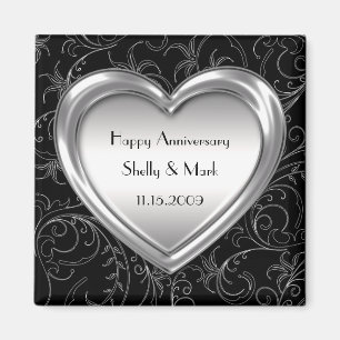 Silbernes Hochzeitstag-Jubiläum Magnet