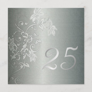 Silbernes Jubiläum 25 Jahre Damast Flair Einladung
