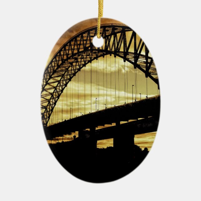 Silbernes Keramik Ornament (Vorne)