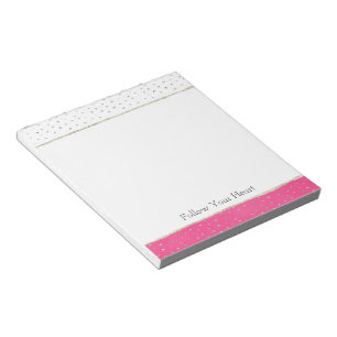 Silbernes Konfetti Pink Ombre Wasserfarbe Notizblock