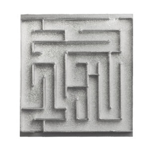 Silbernes Labyrinth Notizblock