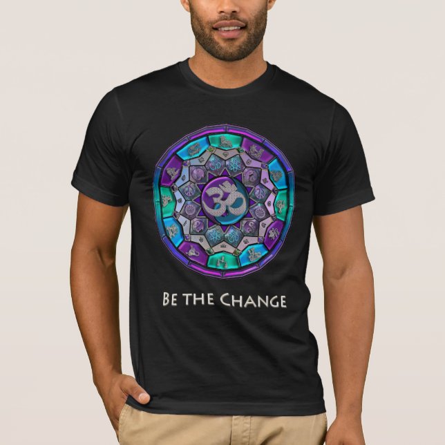 Silbernes lila UnabhängigkeitMandala ~ ist die T-Shirt (Vorderseite)