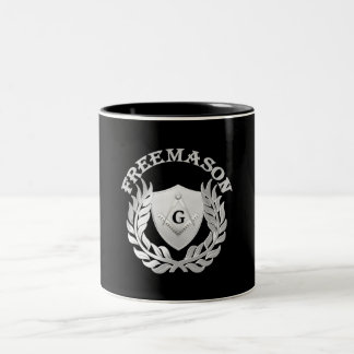 Silbernes Maurersymbol Zweifarbige Tasse
