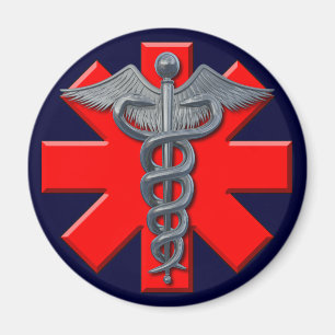 Silbernes medizinischer Beruf-Symbol Magnet
