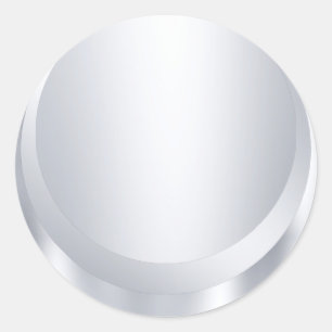Silbernes Metallic-Look Blanko-Moderne Vorlage Runder Aufkleber