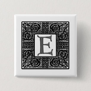 Silbernes Monogramm des Celtic-"E" Button