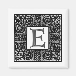 Silbernes Monogramm des Celtic-"E" Magnet
