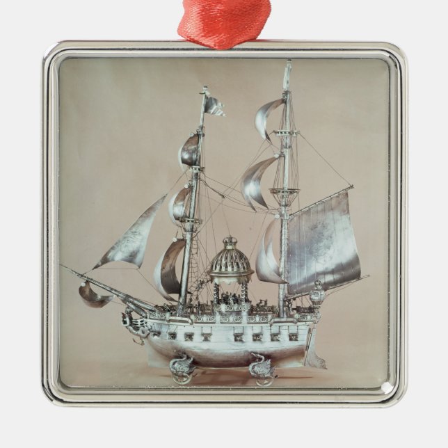 Silbernes Nef Ornament (Vorne)