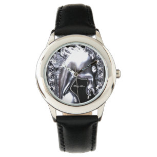 Silbernes Pferd Armbanduhr