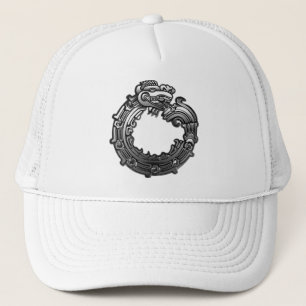 Silbernes Quetzalcoatl Truckerkappe