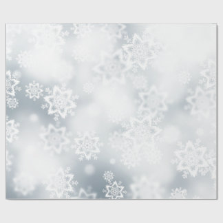 Silbernes Schneeflocke-Packpapier Geschenkpapier